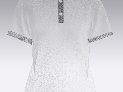 Ladies Printed Polo Tops V1 Modelo 3D