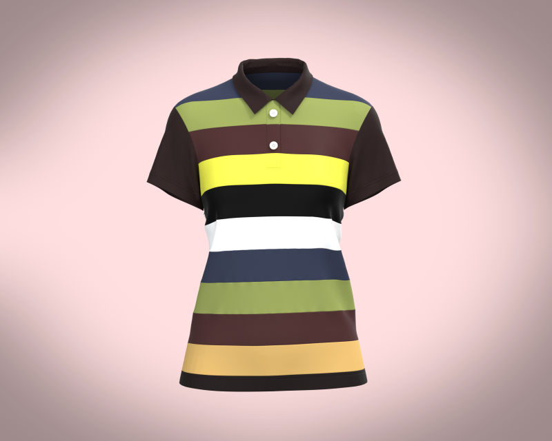 Ladies Polo Tops V1 3D Model .c4d .max .obj .3ds .fbx .stl .blend 