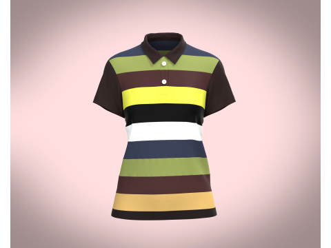 Ladies Polo Tops V1 3Dモデル