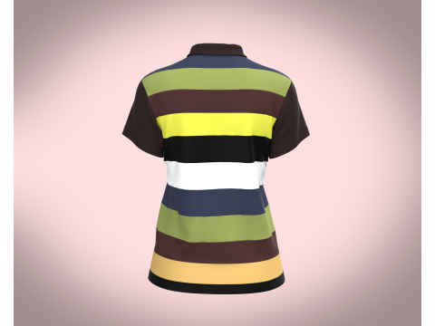 Ladies Polo Tops V1 3D Model
