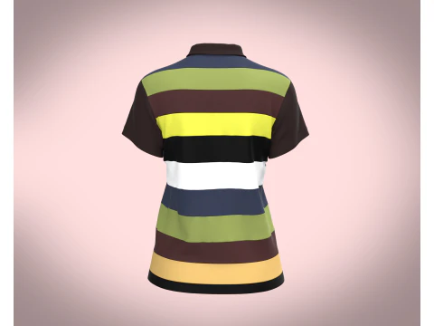 Ladies Polo Tops V1 3D Model