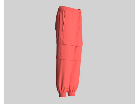 Ladies Jogger - Red 3D Model