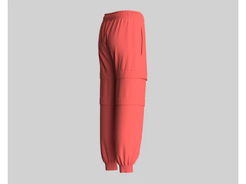 Ladies Jogger - Red 3D Model