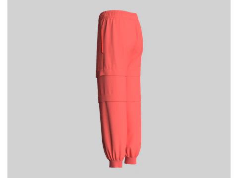 Ladies Jogger - Red 3D Model