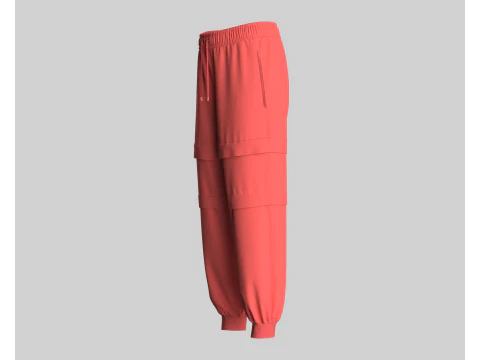 Ladies Jogger - Red 3D Model