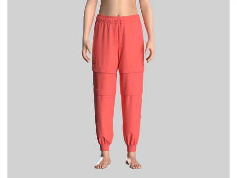Ladies Jogger - Red 3D Model