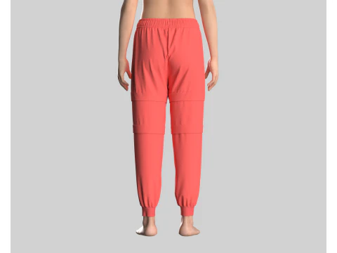 Ladies Jogger - Red 3D Model