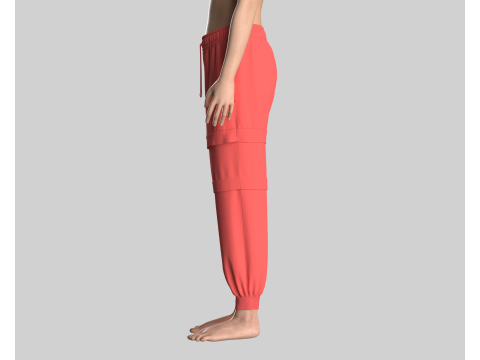 Ladies Jogger - Red 3D-Modell