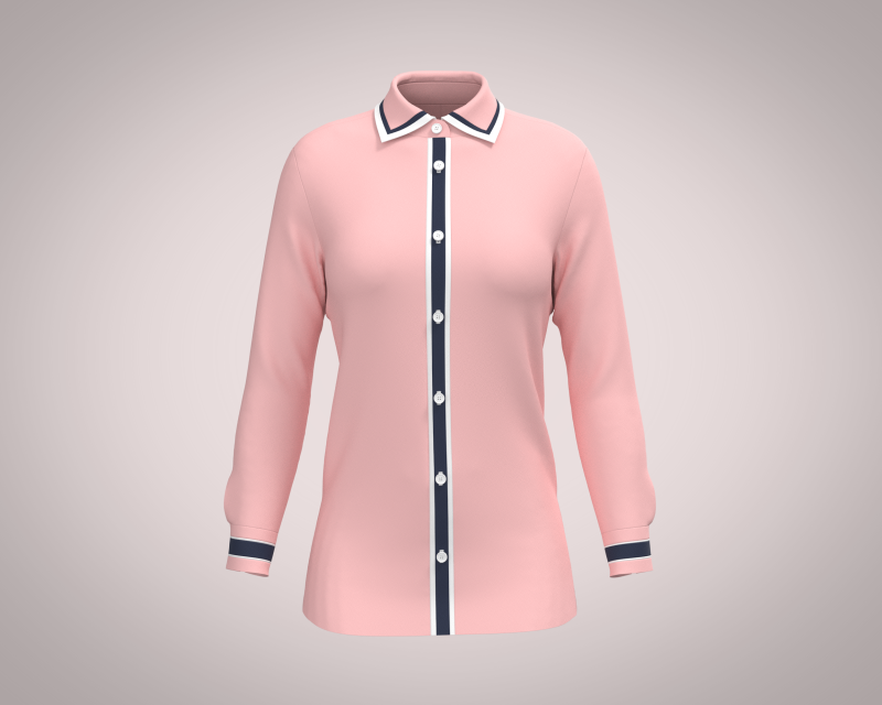 Ladies Pink Shirt Modèle 3D .c4d .max .obj .3ds .fbx .stl .blend 