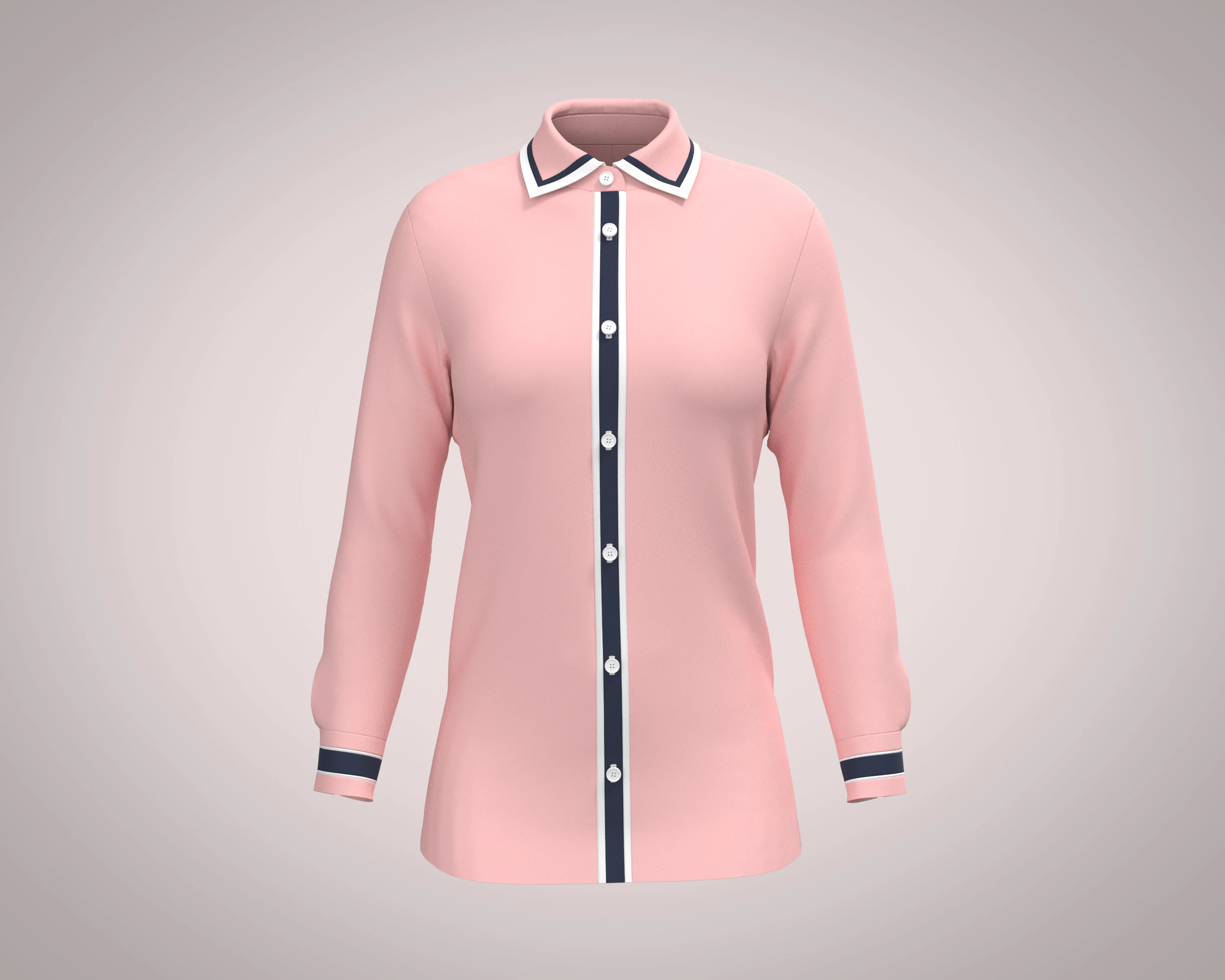 Ladies Pink Shirt 3D Model .c4d .max .obj .3ds .fbx .stl .blend