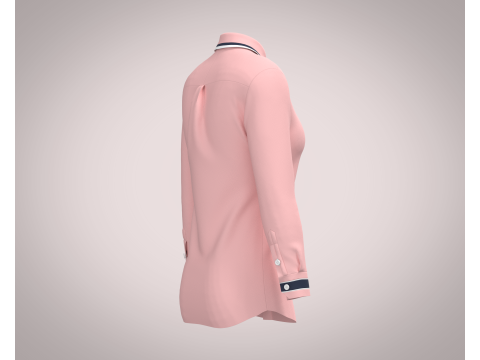 Ladies Pink Shirt Modèle 3D