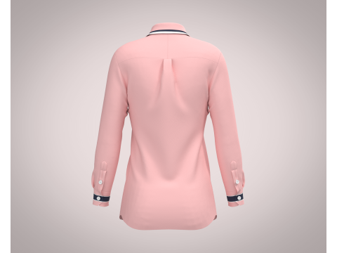 Ladies Pink Shirt Modèle 3D