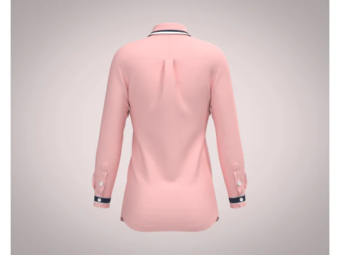 Ladies Pink Shirt 3D Model