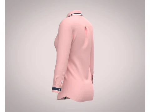 Ladies Pink Shirt 3D Model
