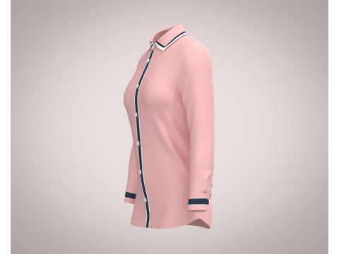 Ladies Pink Shirt Modèle 3D