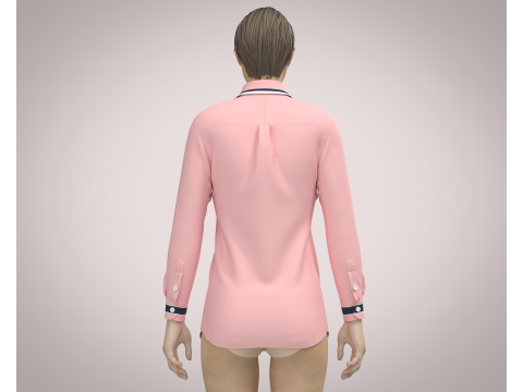 Ladies Pink Shirt Modèle 3D
