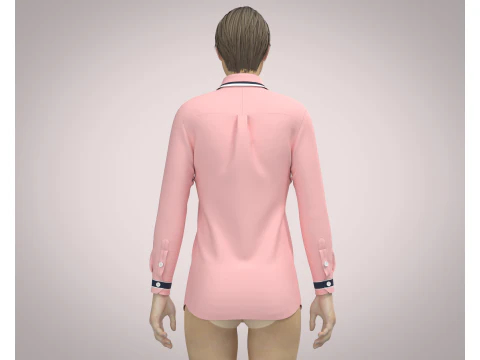 Ladies Pink Shirt 3D Model