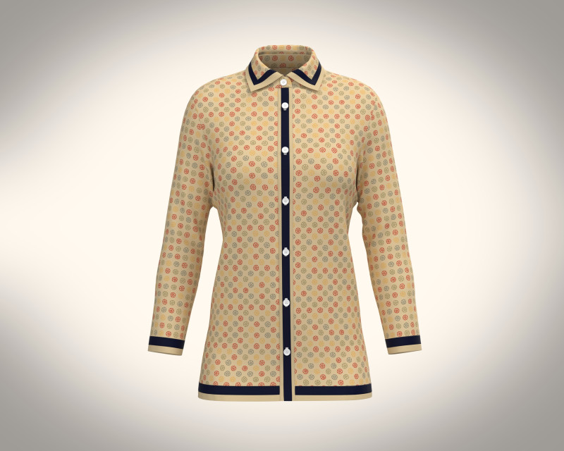 Ladies Print Shirt V3 3D मॉडल .c4d .max .obj .3ds .fbx .stl .blend 