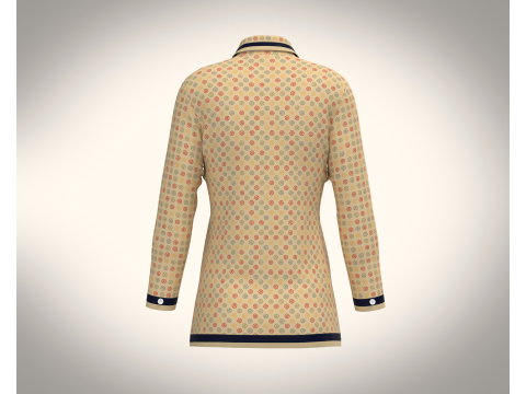 Ladies Print Shirt V3 3D मॉडल