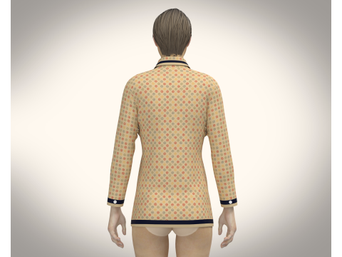 Ladies Print Shirt V3 3D मॉडल