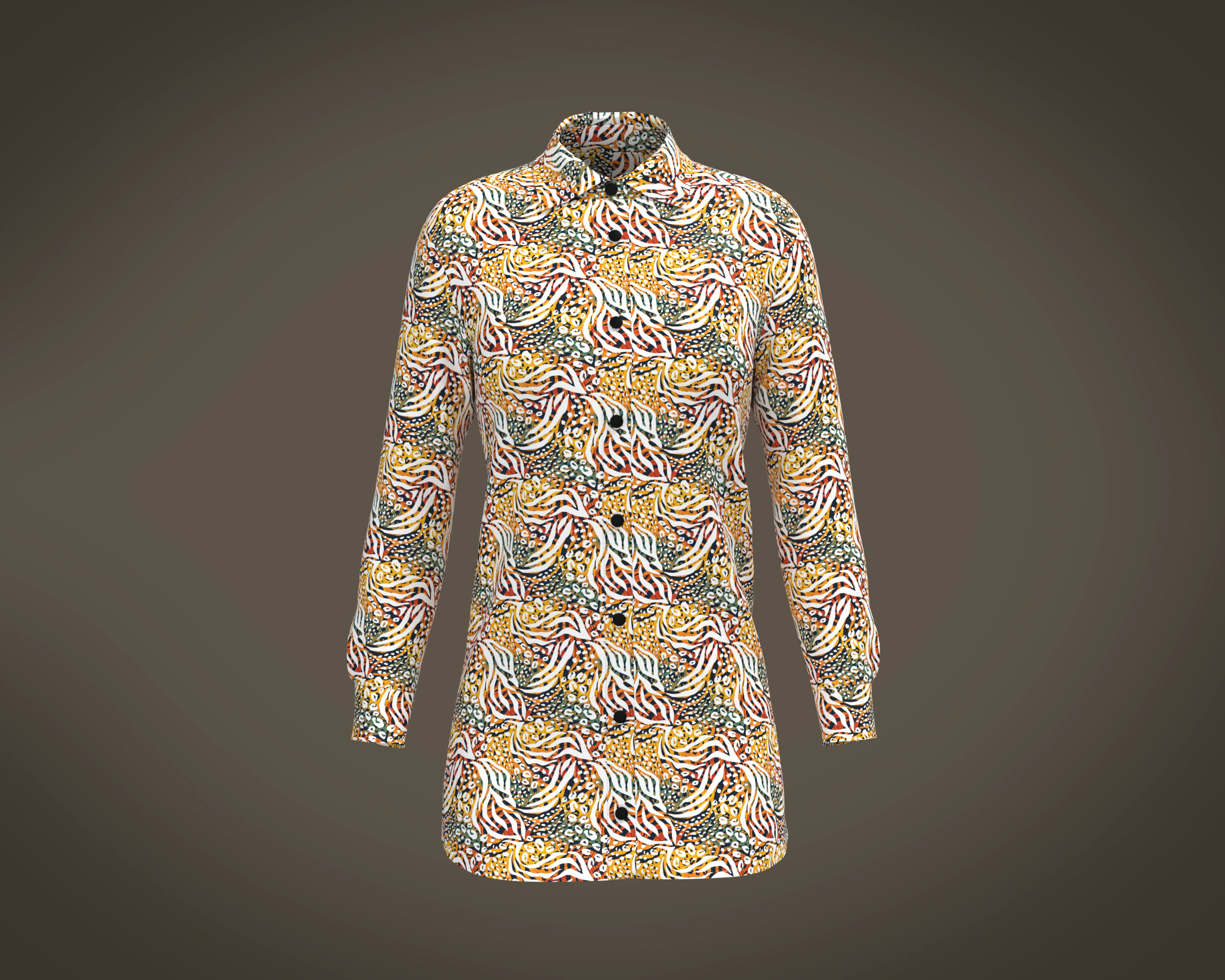 Ladies Print shirt V2 3D Model .c4d .max .obj .3ds .fbx .stl .blend 