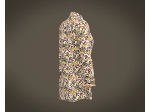 Ladies Print shirt V2 3D Model