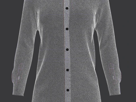 Ladies Print shirt V2 3D Model