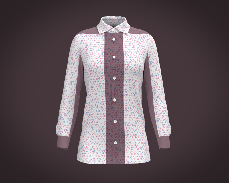 Female Print Shirt Model 3D .c4d .max .obj .3ds .fbx .stl .blend 