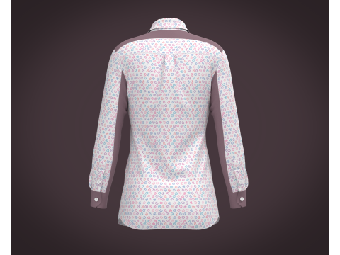 Female Print Shirt Model 3D