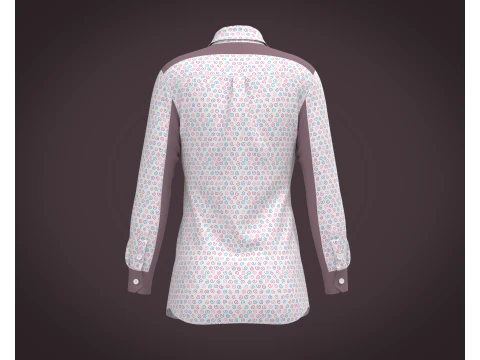 Female Print Shirt 3D Model