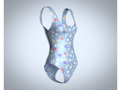 Girls Bodysuit - AOP 3D Модель