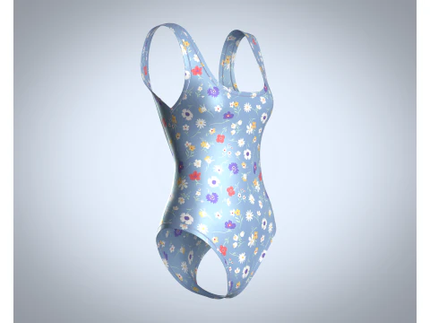 Girls Bodysuit - AOP 3D Model