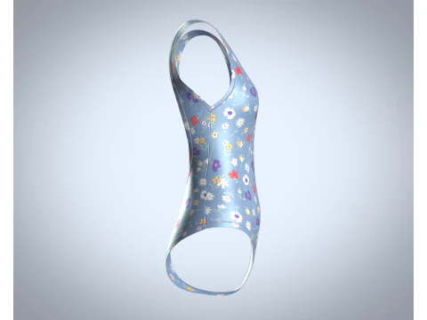Girls Bodysuit - AOP 3D Model