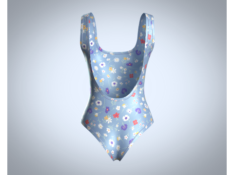 Girls Bodysuit - AOP 3D Модель