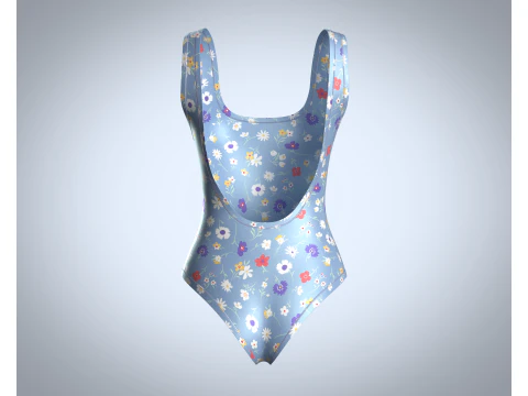 Girls Bodysuit - AOP 3D Model