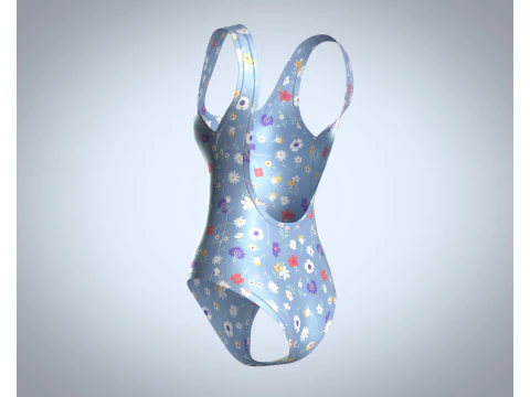 Girls Bodysuit - AOP 3D Model