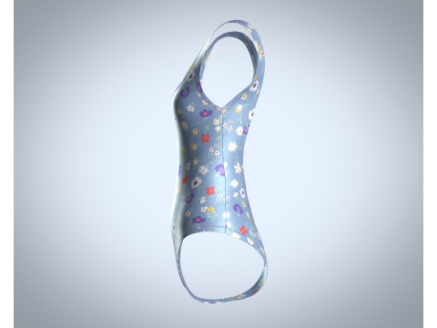 Girls Bodysuit - AOP 3D Модель