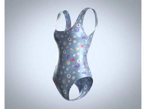 Girls Bodysuit - AOP 3D Model