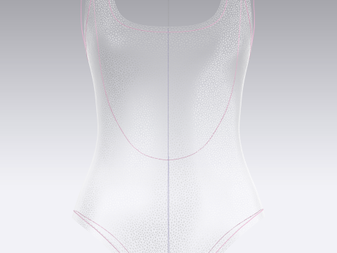 Girls Bodysuit 3Dモデル