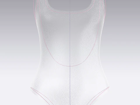 Girls Bodysuit 3D Model