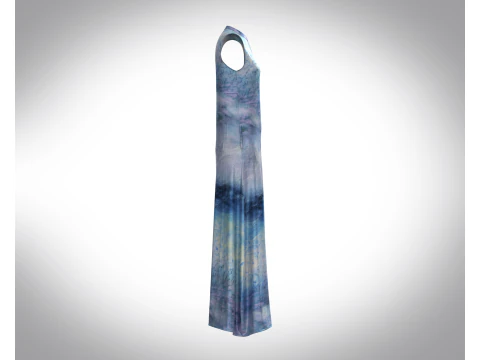 Girls Blue Dress 3D Model