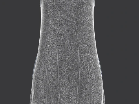 Girls Blue Dress 3D Model