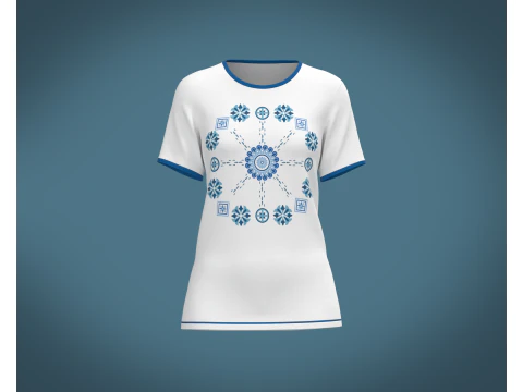 여성 상의 3D 모델