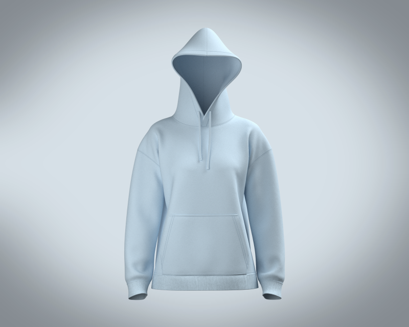Girls Hoodie - Blue 3D Model .c4d .max .obj .3ds .fbx .stl .blend 