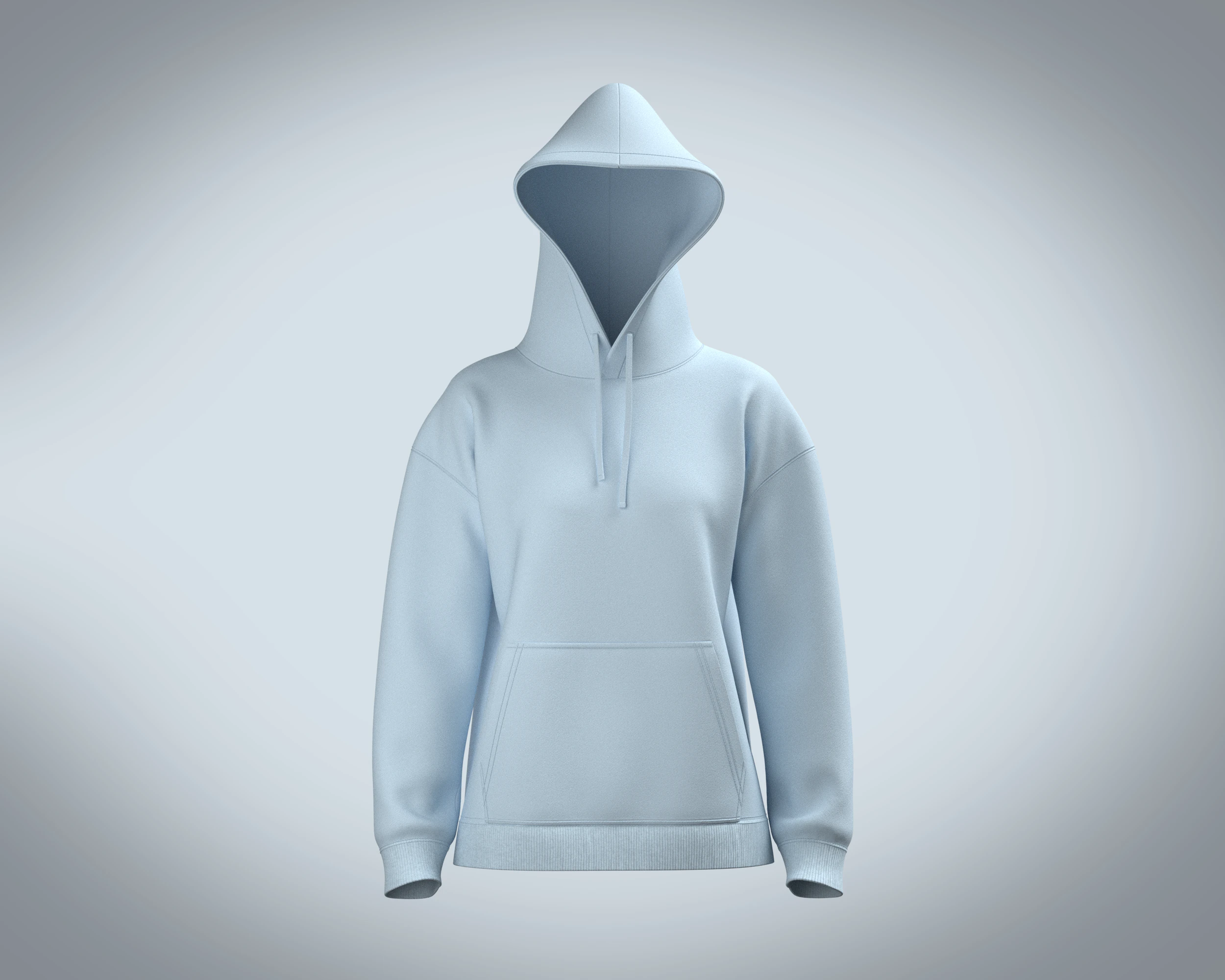 Girls Hoodie - Blue 3D Model .c4d .max .obj .3ds .fbx .stl .blend 