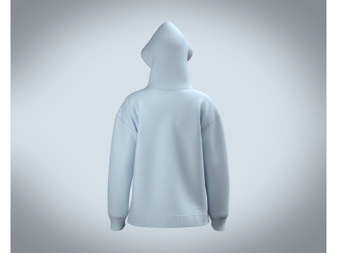 Girls Hoodie - Blue 3D Model