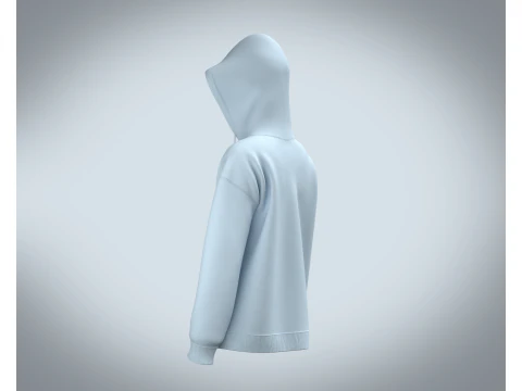 Girls Hoodie - Blue 3D Model