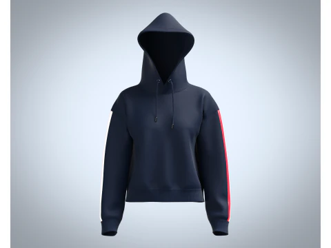 लड़कियों के लिए क्रॉप्ड - हुडी 3D मॉडल