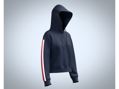 Girls Cropped - Hoodie Modelo 3D