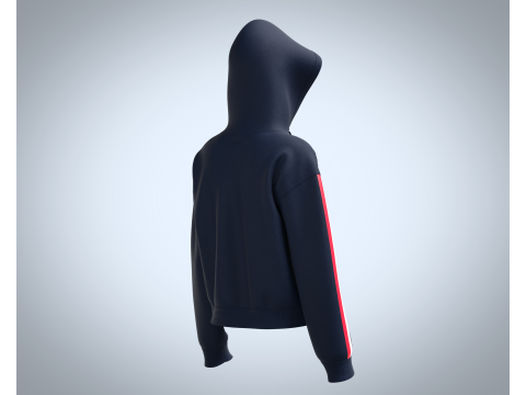 Girls Cropped - Hoodie Modelo 3D